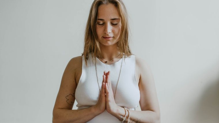 Woman Doing Yoga Inside A Room