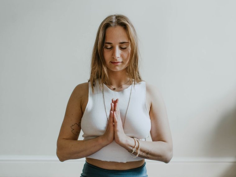 Woman Doing Yoga Inside A Room