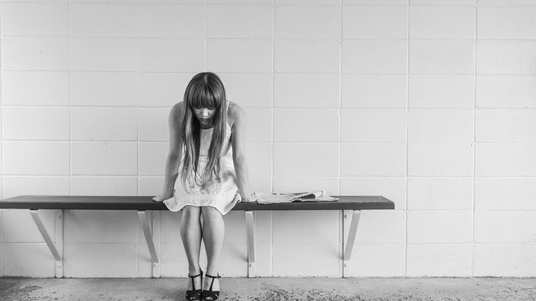 worried girl, woman, waiting