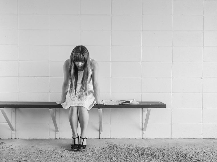 worried girl, woman, waiting